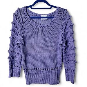 Jackie O - Vintage Chunky Knit Purple Sweater‎